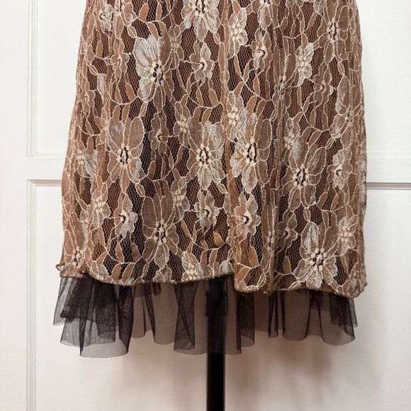 Rampage brown lace halter dress - Picture 3 of 6